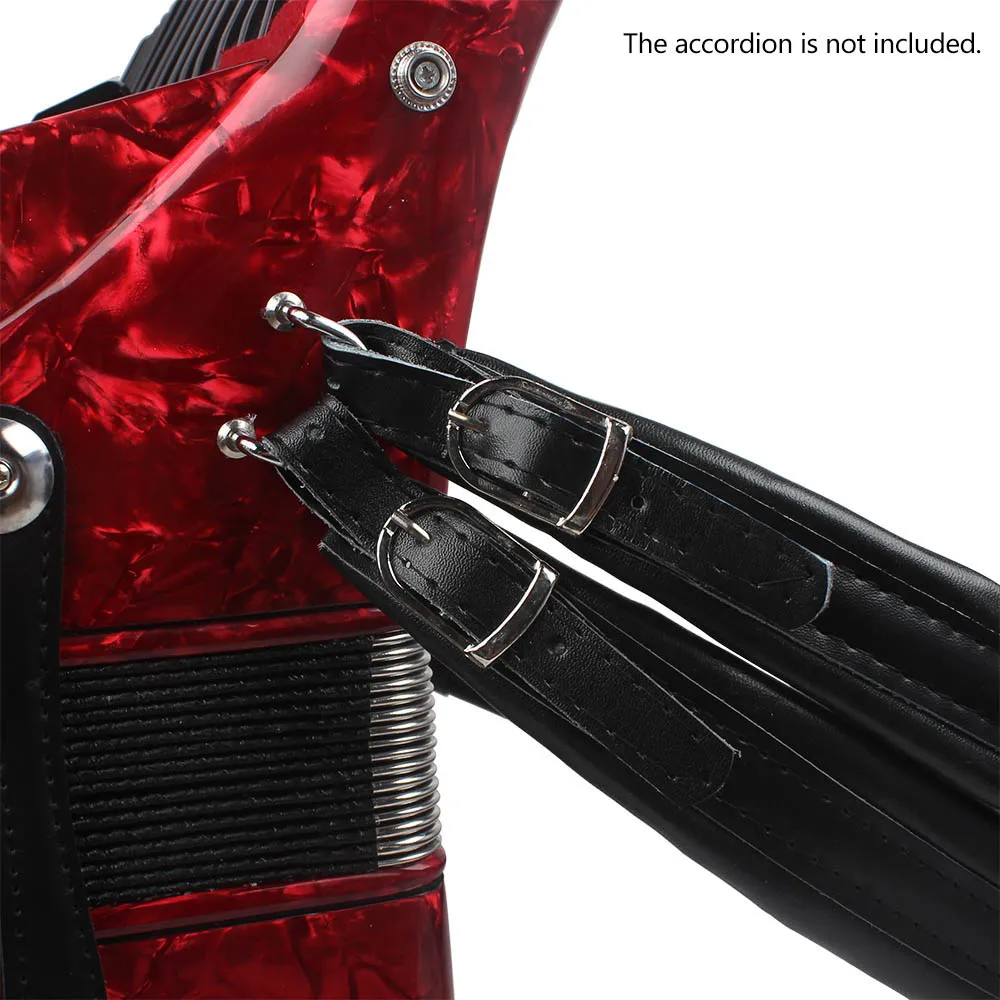Accordion Bellows Accessories One Pair Adjustable Synthetic Leather Accordion Shoulder Straps for 16-120 Bass Accordions