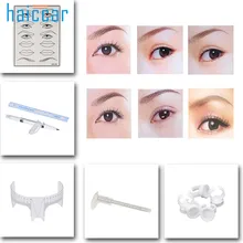 Haicar постоянный Макияж microblading татуировки брови комплект Ручка иглы паста кожи правителем довольно практический профессиональный Комплекты для татуировок