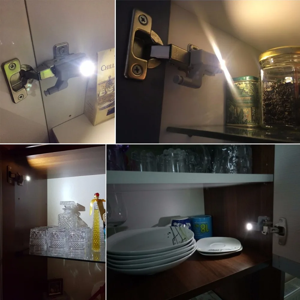 10pcs 12v Cabinet Light Night Sensor Without Battery Led Under