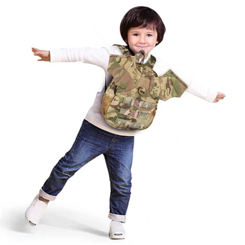 

Outdoor Kids CP Camouflage Tactical Bag Nylon Military Teenage Girls Mini Bags Children Travel Hiking Backpack Anti-lost Belt