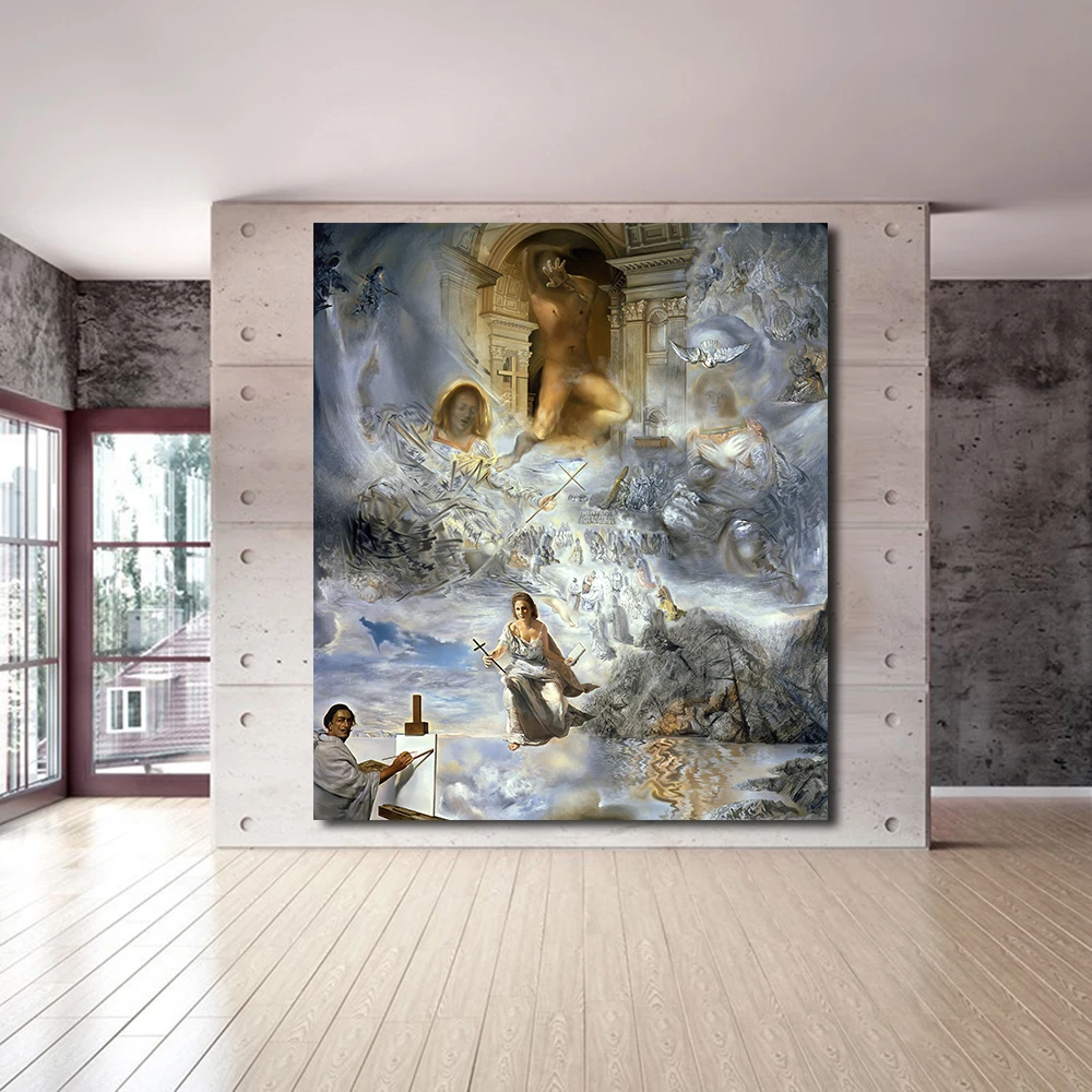 JQHYART Salvador Dali Абстрактная фигура настенные картины для гостиной Холст Искусство домашний Декор Современный без рамки картина маслом