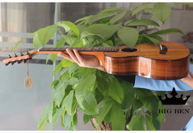 Discount 26-inch 18 frets Acacia all solid wood guitar 26inch solid top ukulele bovine bone nut imported strings bright paint acoustic 8