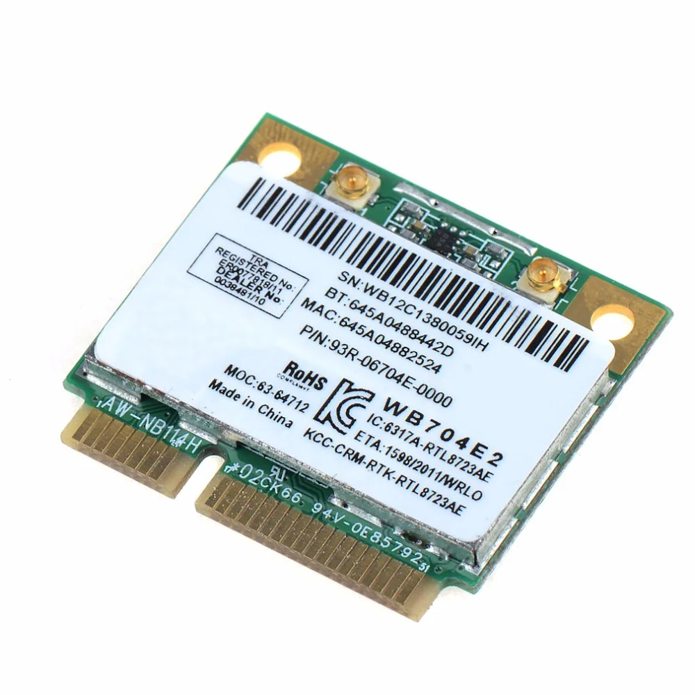 Сетевые карты для ноутбука Mini PCI E Combo беспроводная карта Realtek RTL8723AE 300M + 4 0 Bluetooth 802.11n