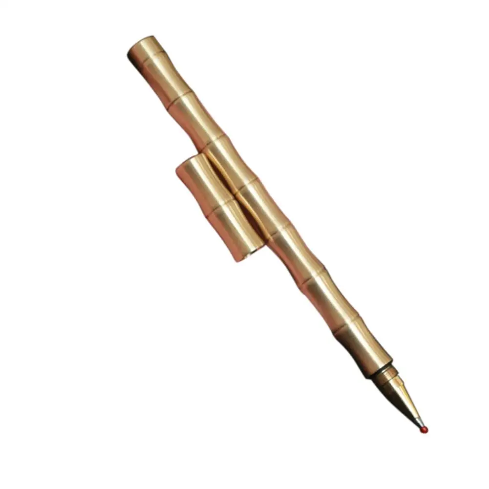 Кавайные канцелярские принадлежности мм бамбуковая модель Чистая латунь ручной работы из металла Подпись гелевая ручка 0,5