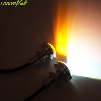 

Universal Car 12V LED Daytime Running Light Waterproof Eagle Eye DRL 4LEDs Fog Lamp With Turn Signal 23MM For Toyota Bmw