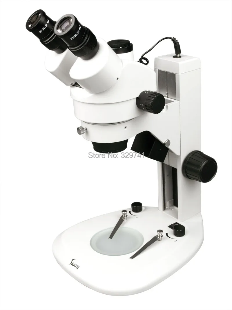 

7X~45X Trinocular continuous Zoom Stereo Microscope with Vertical Sector Base Reflected and transmitted LED illumination B2-D7