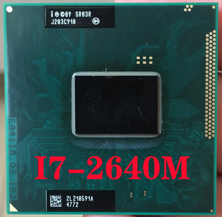 cpus SR03R Intel Core i7-2640M Laptop processor Socket G2 rPGA988B notebook cpu 100% working properly I7 2640M best cpu for gaming