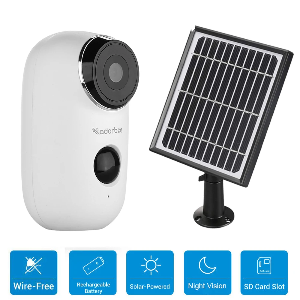 

WiFi Wireless HD 720P Battery IP Camera Security Network Home 2-way Video Outdoor IP65 With Solar Panel cam ipcamera