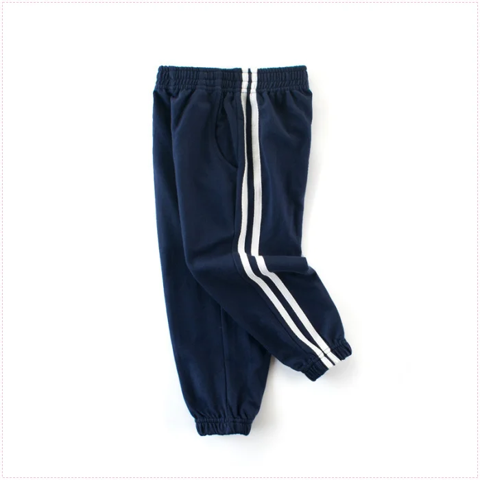 Sifafos/детские штаны повседневные хлопковые спортивные тонкие брюки для маленьких мальчиков, Длинные однотонные штаны, детская одежда - Цвет: navy blue