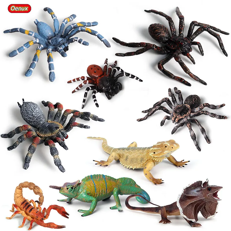 

Oenux Classic Insect Animals Action Figures Simulation PVC Lizard Bee Butterfly Spider Mantis Figurines Model Education Kids Toy