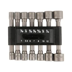

14pcs Power Nut Driver Drill Bit Set Metric Socket Wrench Screw 1/4" Hex DB024