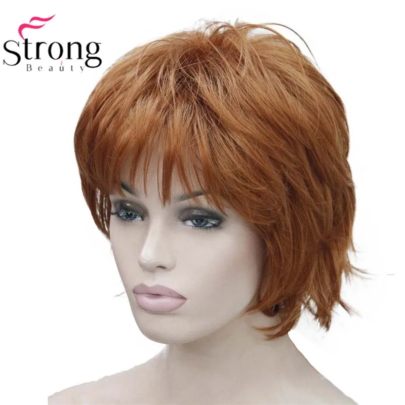 StrongBeauty блонд короткий флип-ап, мягкий и полный синтетический парик выбор цвета