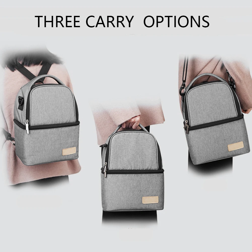 Skup Torba izolacyjna do przechowywania mleka laktator do przechowywania macierzyństwa dwuwarstwowa zachowywanie świeżości żywność dla niemowląt plecak butelka do karmienia torba obiadowa