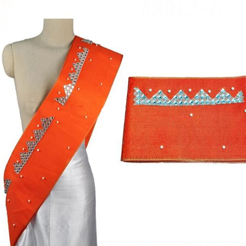 Оптовая продажа 2017 африканские камни и бусины aso oke gele Нигерия длина 8 6 м реальный
