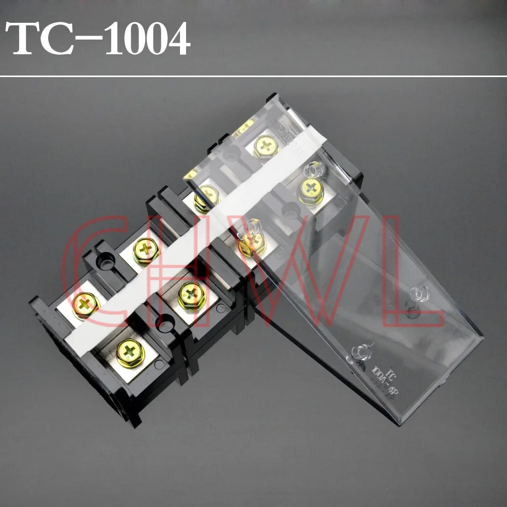 

1Piece TC-1004 Fixed Terminal Block 600V 100A 4P big Current wiring terminal Base type Terminal Barrier COPPER FREE SHIPPING