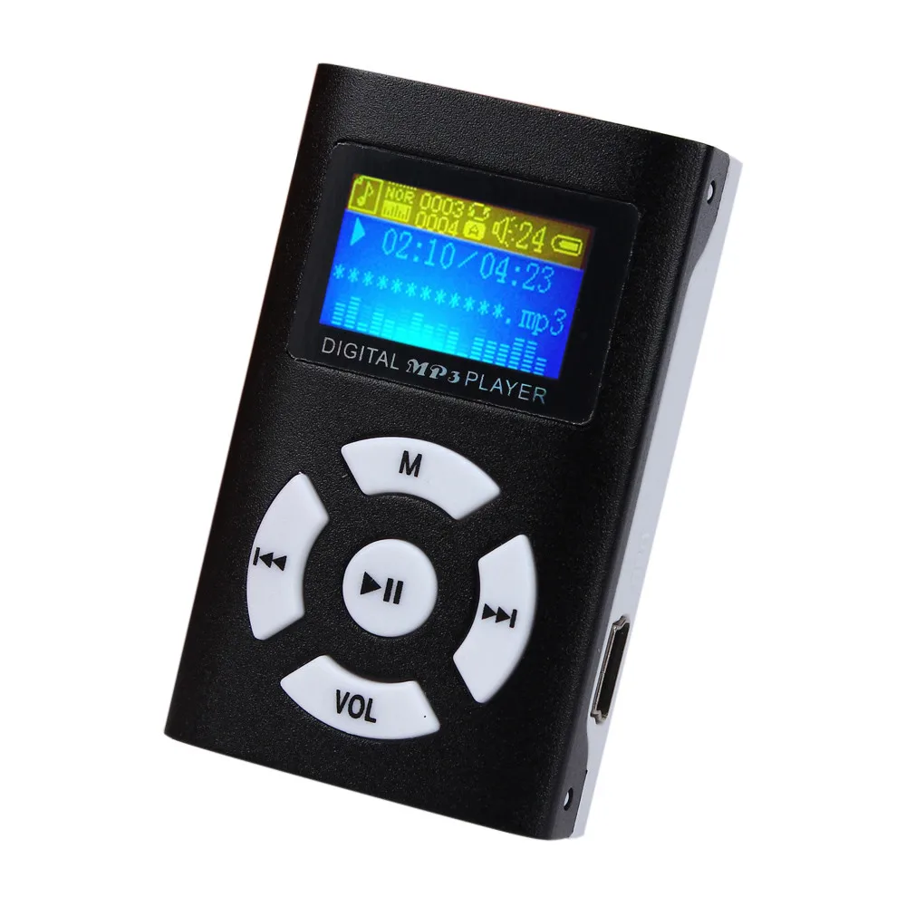 AIKEGLOBAL Hifi USB мини MP3 музыкальный плеер с поддержкой ЖК-экрана 32 ГБ Micro SD TF карта, спортивная мода, стиль, Rechargeab