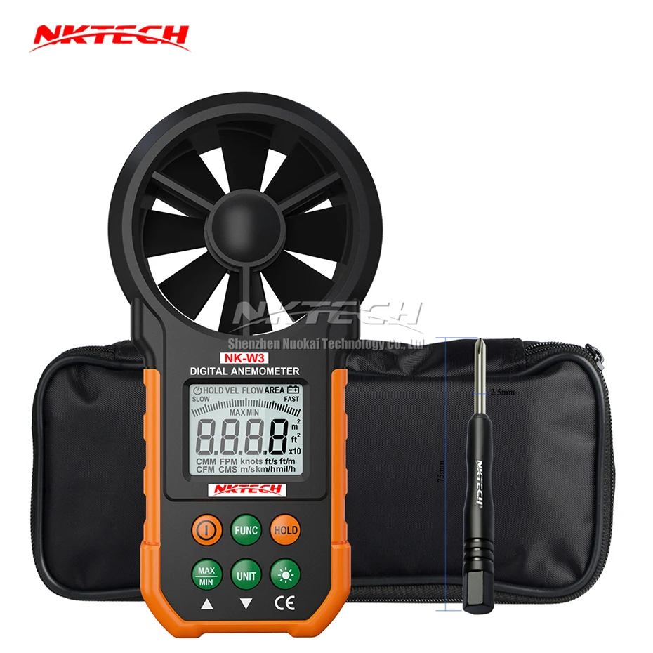 Meter Air Volume Tester Gauge With Multifunction Buttons For Flying Sailing