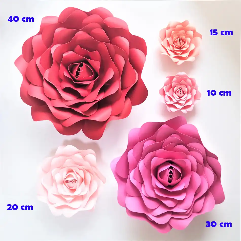 2018 Diy Half Made Giant Paper Flowers Rose Wedding Event Decorations Backdrops Deco Baby Nursery Baby Shower Video Tutorials