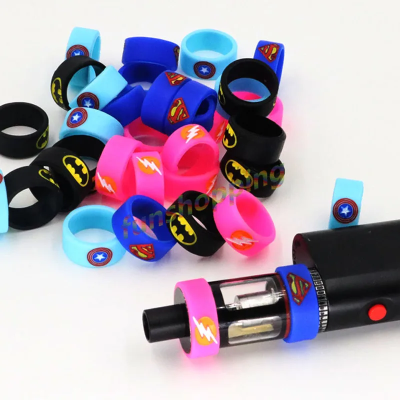 

12pcs/lot hero color silicone rubber band vape ring 20mm diameter for mechanical mods rda/rba protection vape