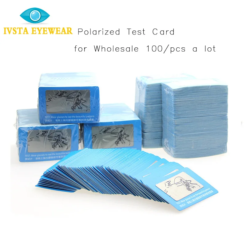 

Free Shipping Wholesale 50 pieces/lot TAC Polarized Lens Test Card for Testing Polarizing sunglasses KD004A
