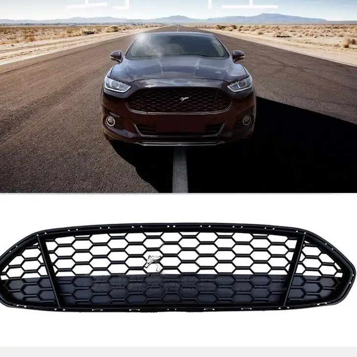 Черная решетка для решетки радиатора с логотипом подходит Ford Mondeo Fusion 2013 2017