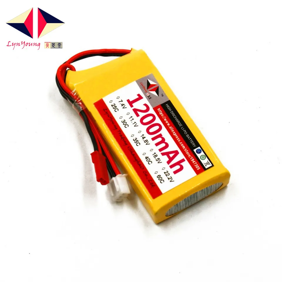 

HX Lipo Battery 2S 7.4V 1200mAh 35C-40C For RC Drone Quadcopter Helicopter Airplane Boat Car Remote Control Toys Battery