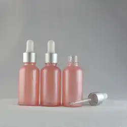 30 мл розовый цвет эфирное масло бутылки, резиновая пипетки Стекло бутылки, розовый Стекло бутылки 30CC, косметическая упаковка бутылки, 30