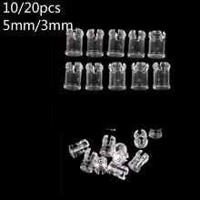 10/20pcs 3 millimetri 5 millimetri di Plastica Trasparente LED Light Emitting Diode Paralume Protezione