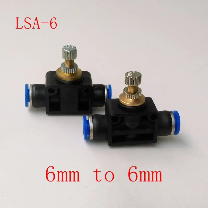 Details about   10 Pieces 6mm Air Flow Speed Control Valve Pneumatic Connector Push In Fitting 
