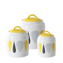 Новые бытовые кухонные керамические большие запечатанные банки молочного чая злаковые закуски горшок для хранения кофейная сахарница с крышкой экологичные