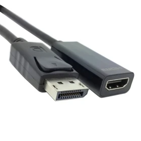 (100 шт./лот) черный DisplayPort от 1 2 до HDMI 4 Женский адаптер Поддержка 4K 2K & 1080p Audio 3D|adaptive