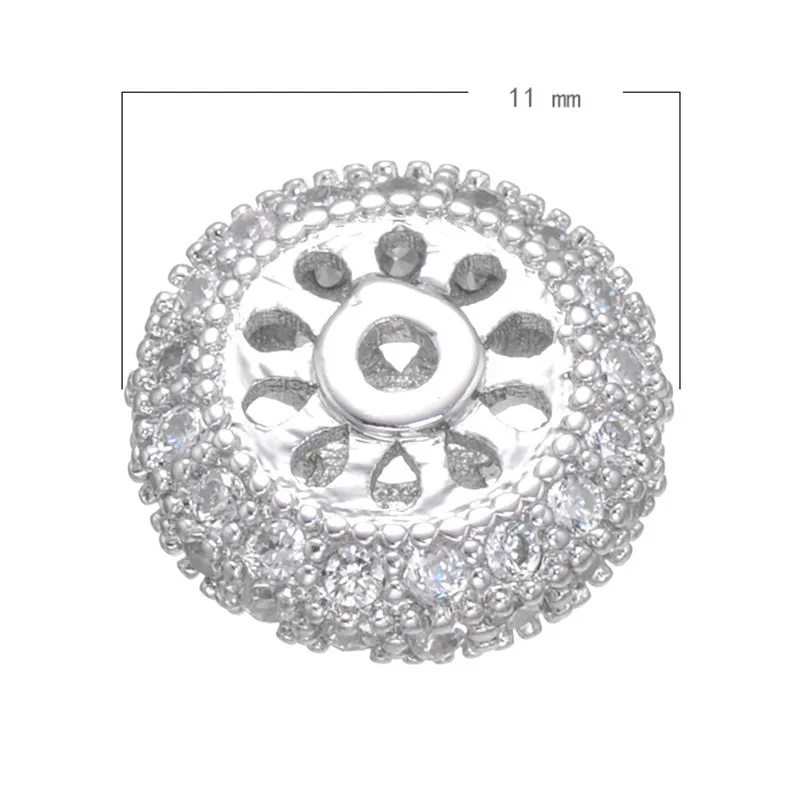 Бусины с микрозакрепкой 11 х11 мм|loose beads|pave beadsmicro pave beads |
