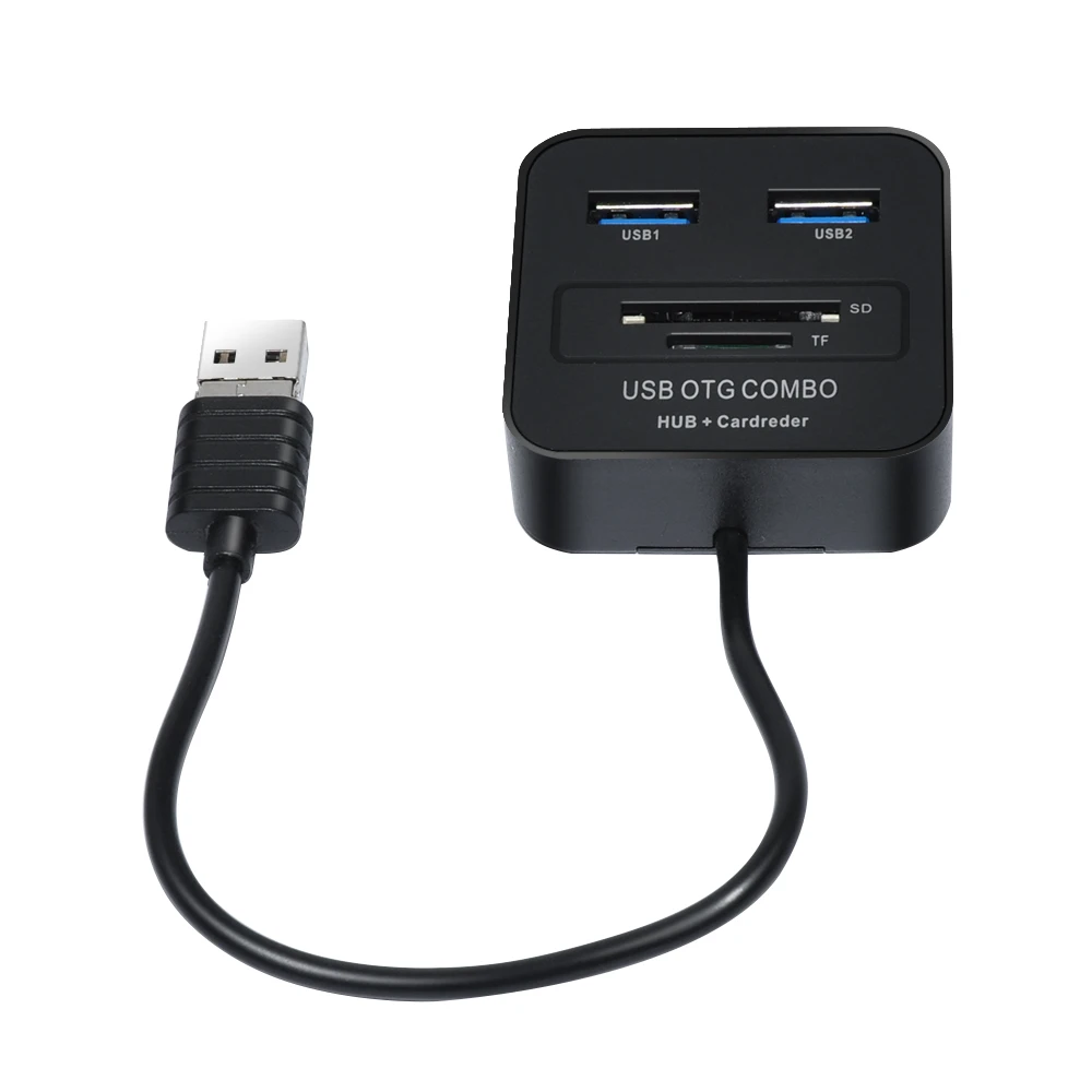 USB 2,0 Micro USB 2 USB порта концентратор TF SD кардридер адаптер USB OTG Combo для ноутбука ноутбук