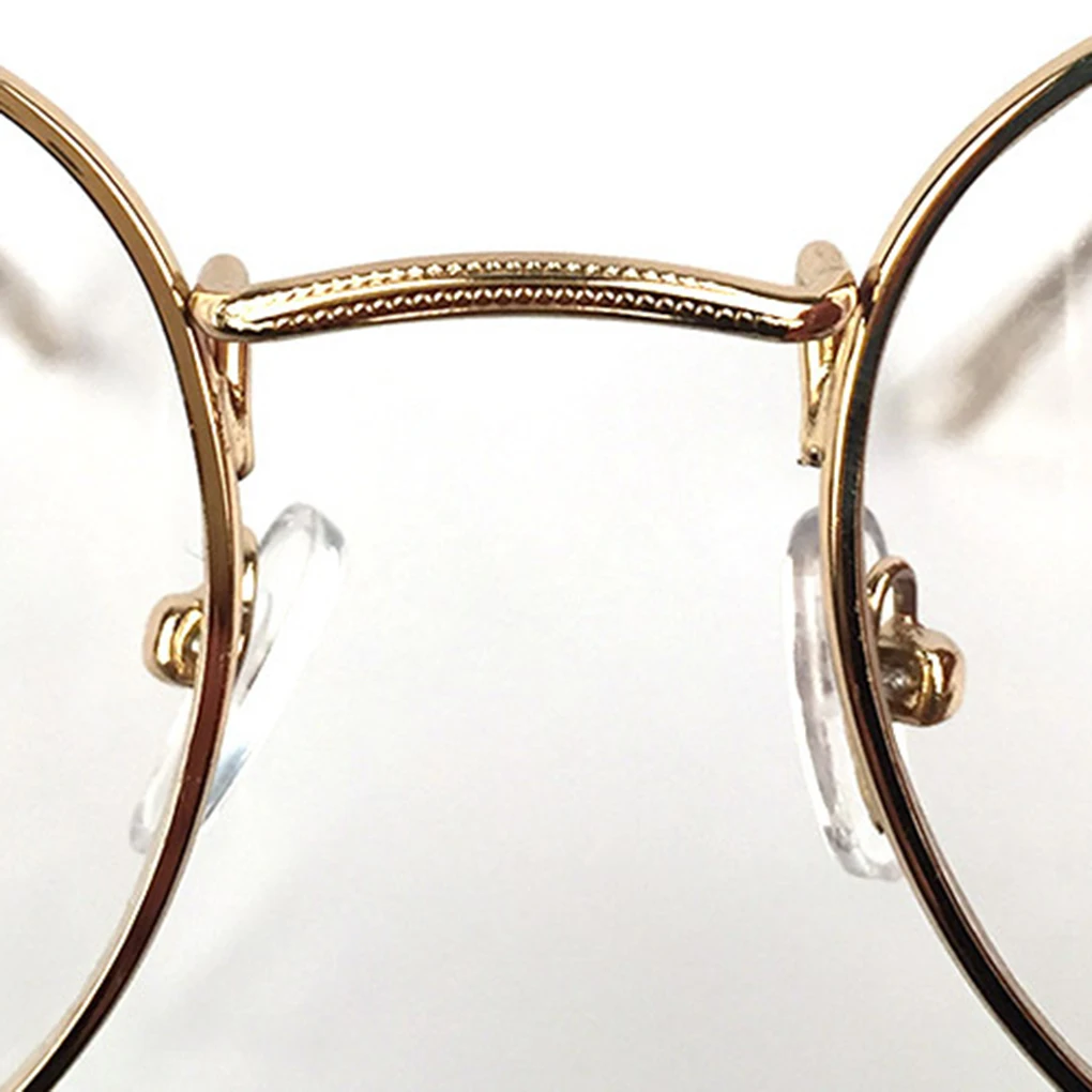 Металлическая печать Круглая Большая оправа очки унисекс декоративные очки Легкие прозрачные линзы ретро очки