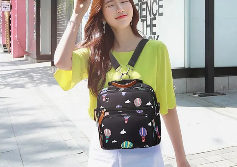 MOTOHOOD Baby Diaper Bag Backpack Mother Maternity Bags With Insulation Bag Fashion Hot Air Balloon Printing Baby Bag Organizer  (10)