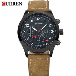 Relogio Masculino лидирующие бренды Curren для мужчин кожаные часы повседневное для мужчин кварцевые спортивные водонепроницаемые военные часы