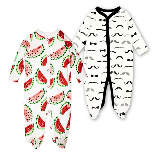 Пижамы для малышей; Новорожденные девочки-мальчики; одежда для детей 3, 6, 9, 12 месяцев; Одежда для младенцев - Цвет: Коричневый