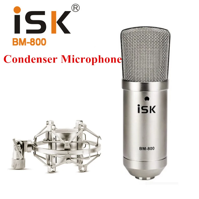 Original ISK BM-800/BM800 Condenser Microphone Professional Computer Studio Recording Mic With Shock Mount for Studio /Broadcast Original ISK BM-800/BM800 Condenser Microphone Professional Computer Studio Recording Mic With Shock Mount for Studio /Broadcast