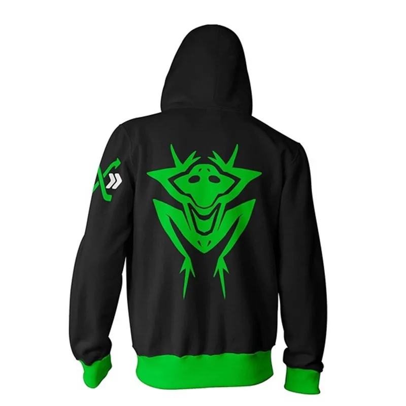 2019 костюм на Хэллоуин Overwatch толстовки с капюшоном Genji DV.a Lucio тонкие молнии крутой
