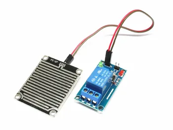 

Rain water sensor module + DC 5V 12V Relay Control Module Rain Sensor Water Raindrops Detection Module for Arduino robot kit