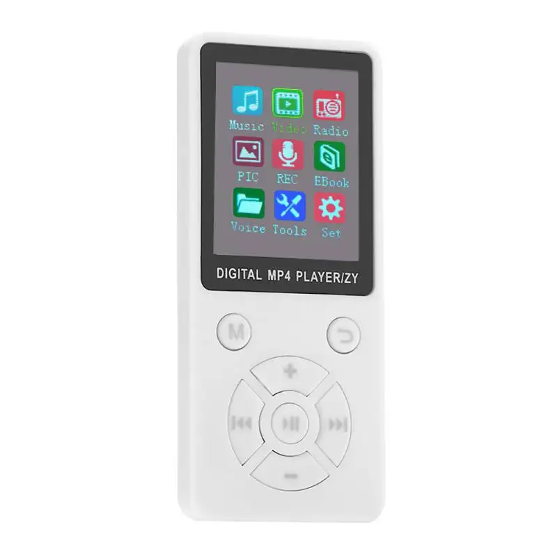 Видеоплеер USB Клип ЖК-экран MP4 медиаплеер Поддержка 32G TF карта ультра тонкий звук без потерь 1," MP4-плеер с FM электронной книгой - Цвет: Белый