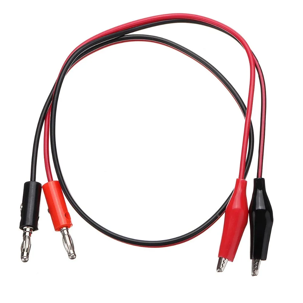 1Pc Alligator Clips Banana Plug Connection Port Power Supply Test Lead Cable *hu Test Equipment