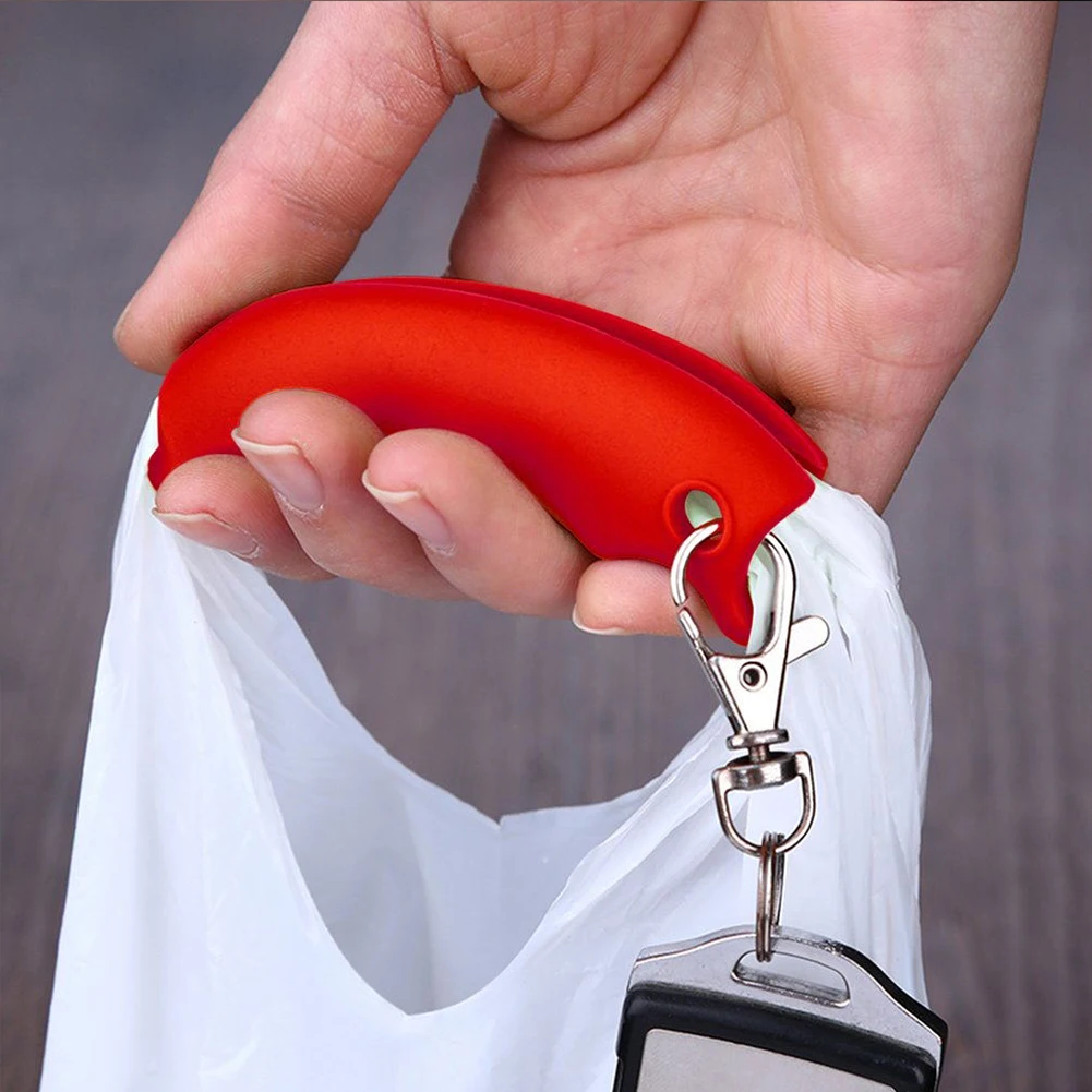 Silicone Portable Vegetable Device Labor Saving Shopping Bag Carry Holder with keyhole Handle Comfortable Grip Protect Hand Tool