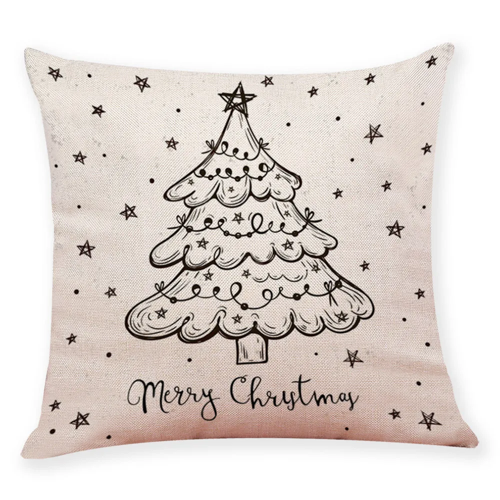 Новинка! Элегантный рождественский чехол для подушки, чехол для подушки, подарок, орнамент, navidad, рождественское украшение для дома, год - Цвет: B