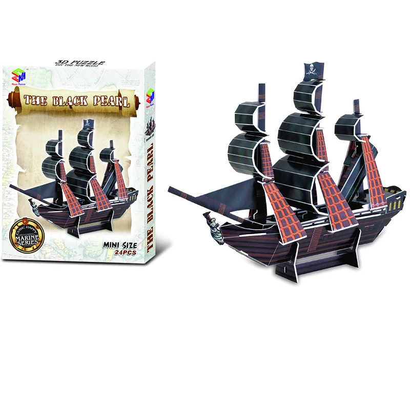 

Hot sale Puzzle Toy 3D Jigsaw Puzzle Movie sailing model Puzzle for Kid's Educational Toy 4 style for selection