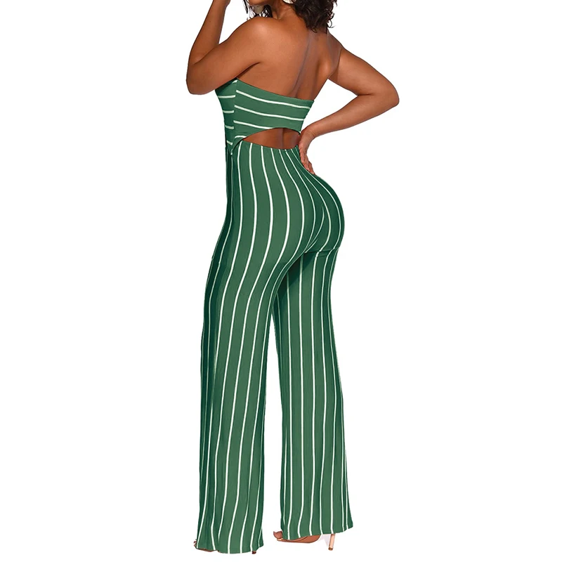 Echoine Sexy Cut Out Jumpsuit Off Shoulder Striped Long Wide Pants Rompers Womens Jumpsuit Overalls Summer Cloth For Women Echoine Sexy Cut Out Jumpsuit Off Shoulder Striped Long Wide Pants Rompers Womens Jumpsuit Overalls Summer Cloth For Women