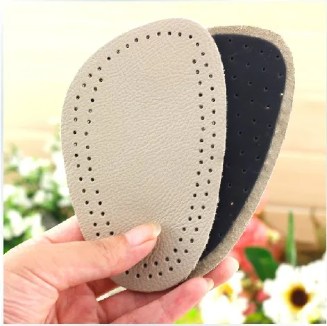 

Good quality mini high heel cushion mat breathable Leather half insole as anti-slip forefoot pad as foot care product.