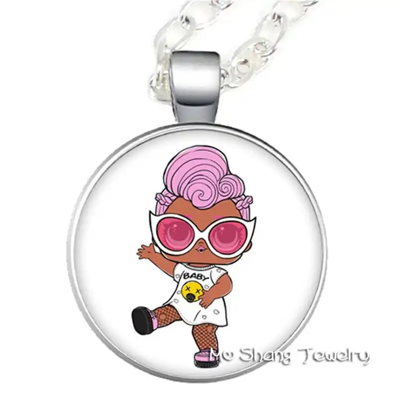 Yanhong ювелирные изделия куклы стекло кулон цепочки и ожерелья дисплей ручной ребенок сюрприз Действие Детская день рождения подарок