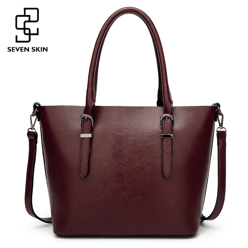 SEVEN SKIN Brand Women Shoulder Bag Female Large Tote bag Ladies PU Leather Top-handle Bags Luxury Handbags Women Bags Designer цена SEVEN SKIN Brand Women Shoulder Bag Female Large Tote bag Ladies PU Leather Top-handle Bags Luxury Handbags Women Bags Designer цены онлайн