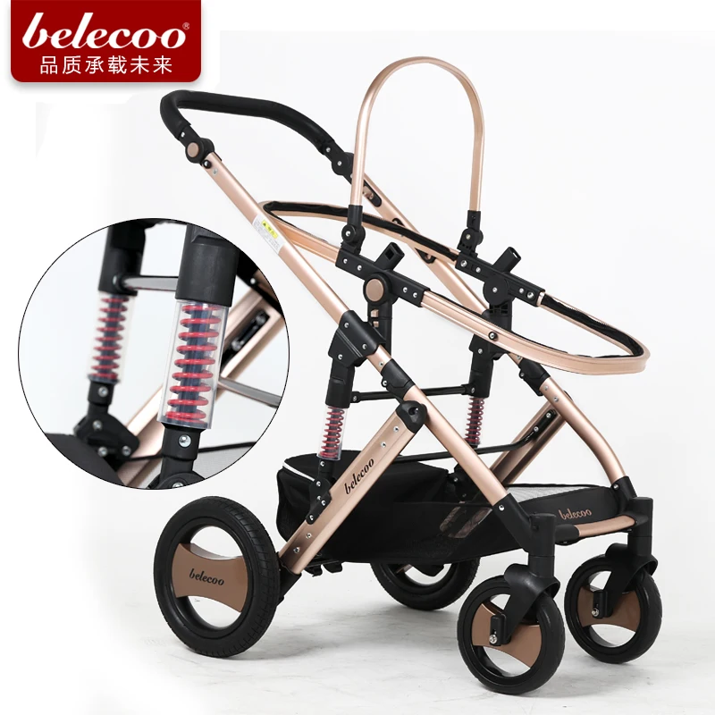 Beleco bebe детская коляска высокая посадка автомобиль Можно присесть две руки